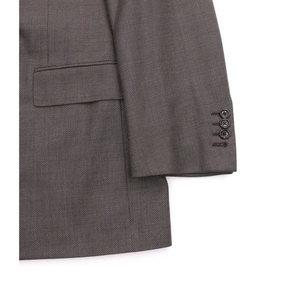 Ralph Lauren Purple Label Suit 42L Brown/Tan Birdseye Double Breasted Wool - Picture 7 of 16